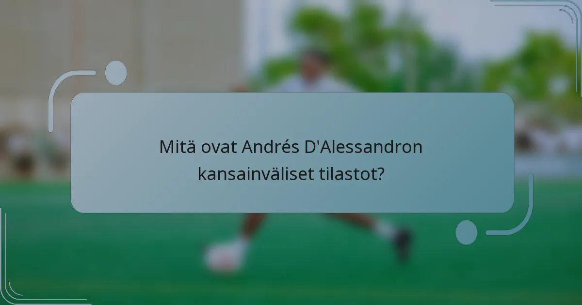 Mitä ovat Andrés D'Alessandron kansainväliset tilastot?